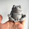 Орнамент Лягушка Дзен Лягушка Сидит в Медитации Фигурка 3D-печатная Настольная Статуэтка Лягушки для Дома Офиса Полок Шкафа Украшение