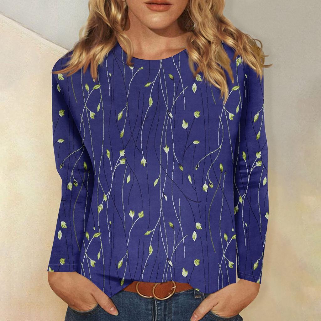 Рубашки с длинным рукавом для женщин, милые футболки с графическим принтом, блузки, повседневные базовые топы больших размеров, пуловеры