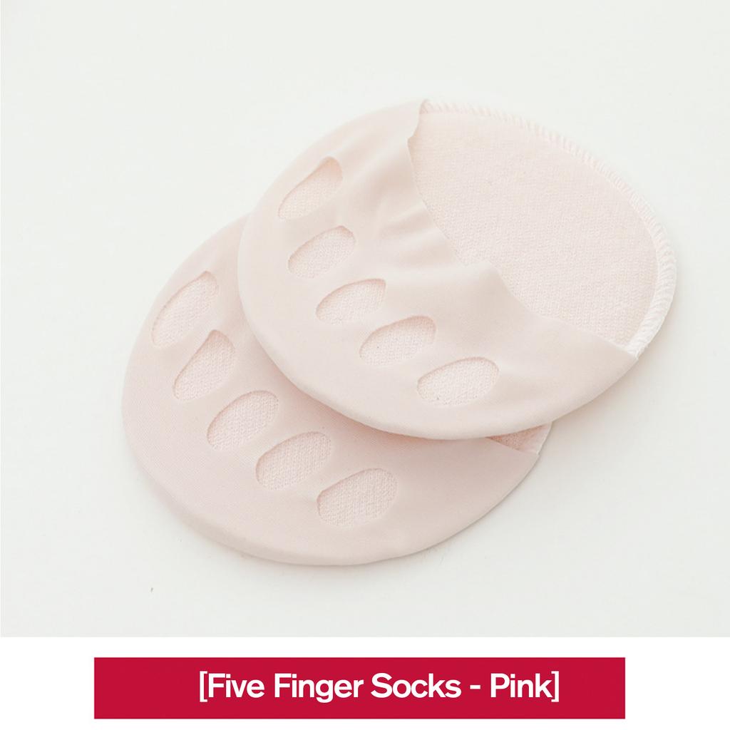Носки с пятью пальцами, женские носки, летние носки с тонким носком, подошвы, носки-лодочки, хлопковые носки с губчатой ​​подкладкой, невидимые носки
