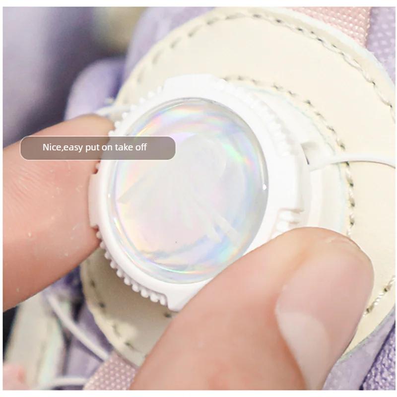 Поворотная пряжка для детей, походная обувь для мальчиков и девочек, для студентов, для занятий спортом, теннисом, бега, повседневные кроссовки на осень-зиму для детей