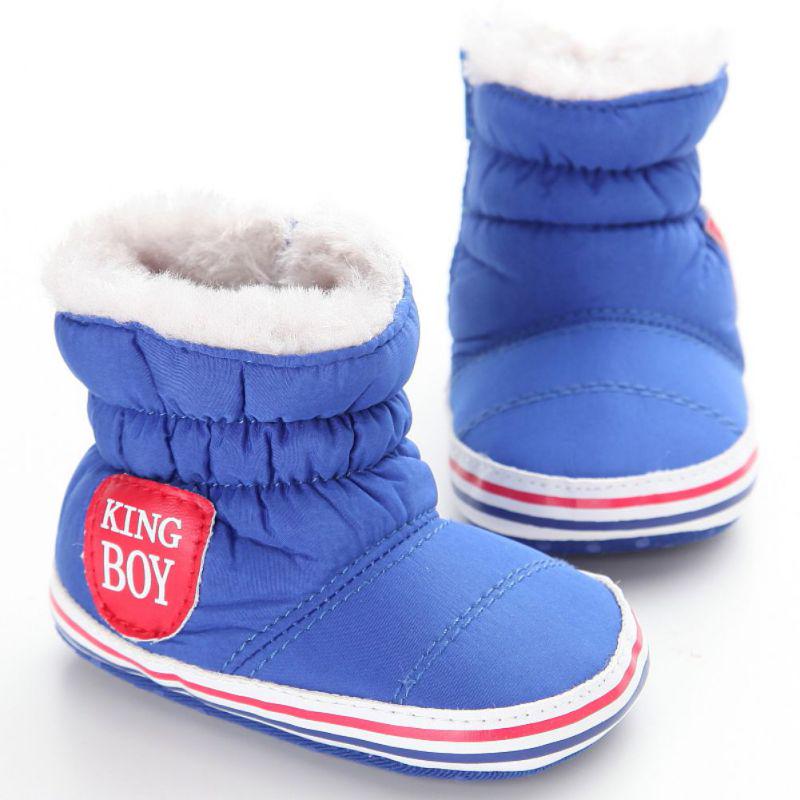 Winter Infant Snow Boots Baby Boy Girl Shoes Soft Sole Glitter Zipper First Walker Toddler Plush Lined Prewalker Newborn Fleece Boots 0-18M