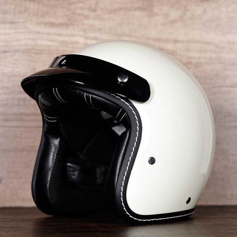 Retro Motorcycle Helmet Men's and Women's Electric Vehicle Scooter 3/4 Half Helmet