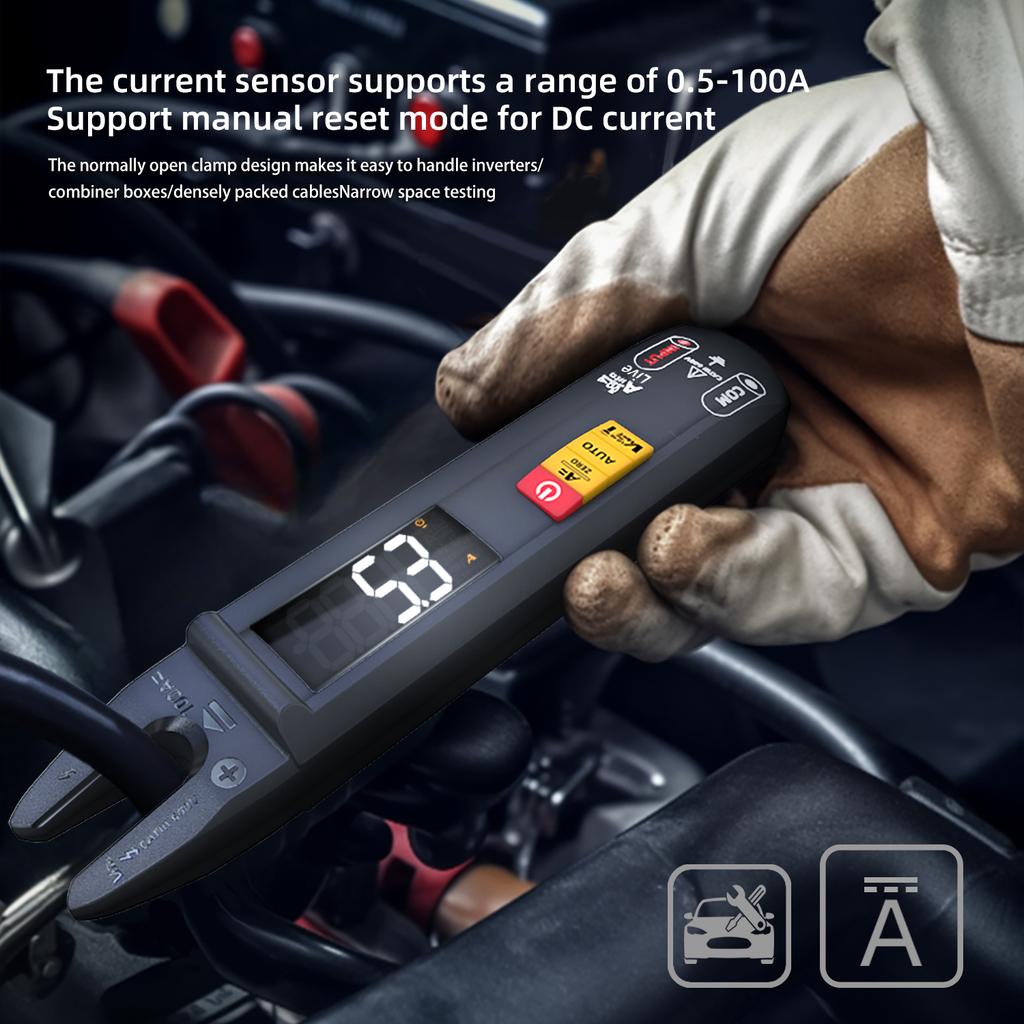 Digital Clamp Meter Fork DC AC 100A Ammeter Pliers True RMS Current Auto Multimeter Voltage Ohm Electrical Tester Rechargeable