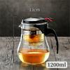 Термостойкий с заварочным устройством из нержавеющей стали, прозрачный чайник, 750 мл/900 мл/1000 мл/1800 мл, стеклянный заварочный чайник, бытовая чайная утварь, заварочное устройство для чая