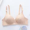 Sexy Women Thin Push-up Bra Adjustable Shoulder Straps Dot Print U-Shaped Beauty Back Wireless Anti-sagging Brassiere