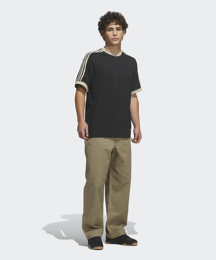 adidas Футболка с контрастными рукавами Skateboarder - Черная:Хаки / Ks4343