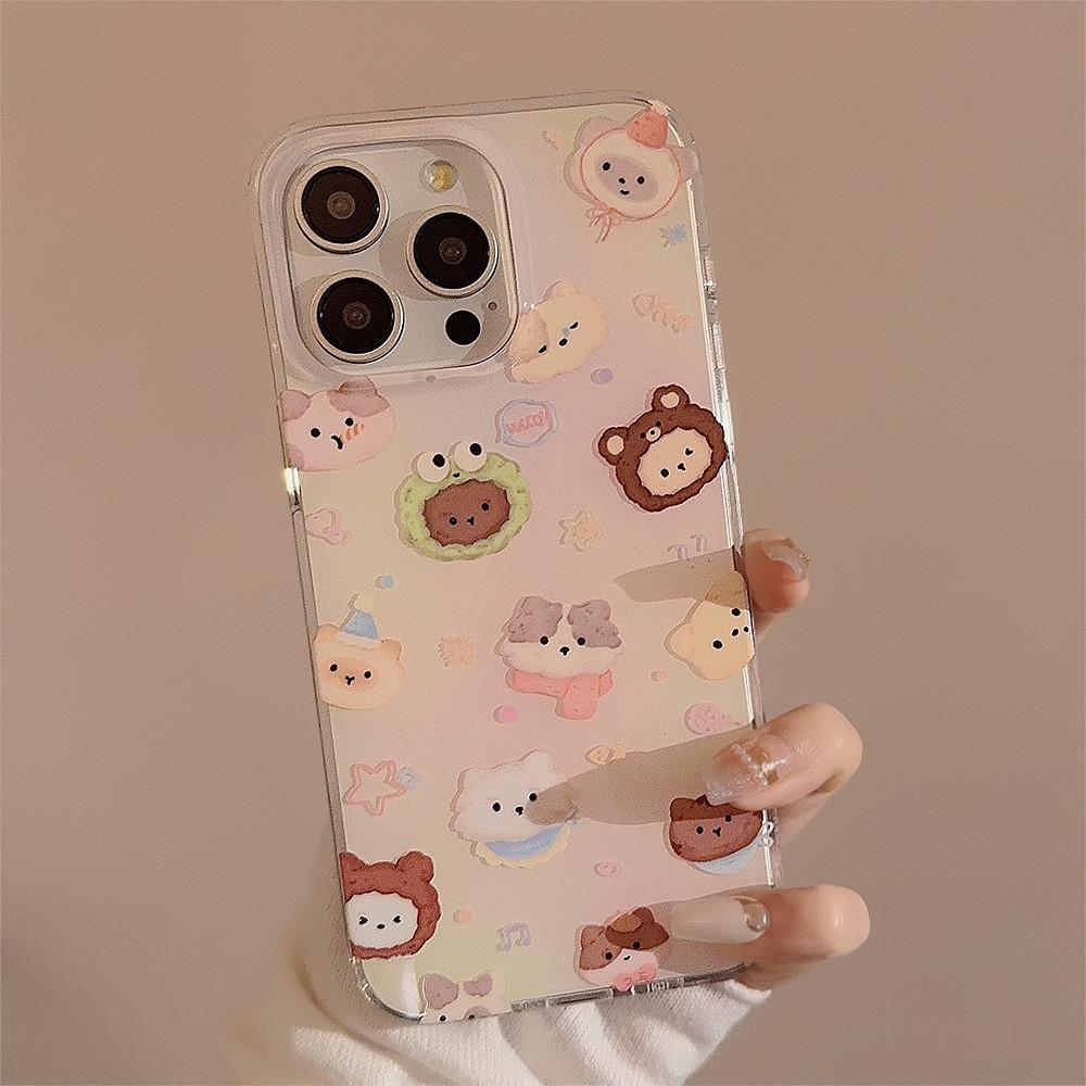 Милый полноэкранный чехол для телефона с изображением животных, совместимый и подходящий для iPhone15 14 13/12promax