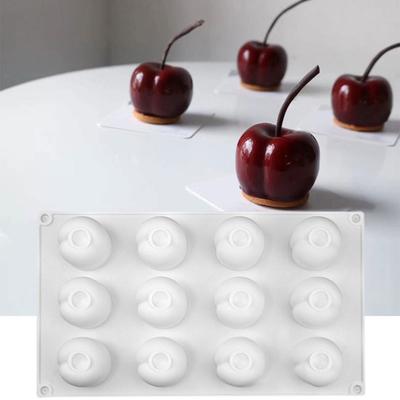 Силиконовая форма для торта, дизайн с несколькими отделениями, форма в форме вишни, мягкая антипригарная форма для выпечки, десерта для кухни
