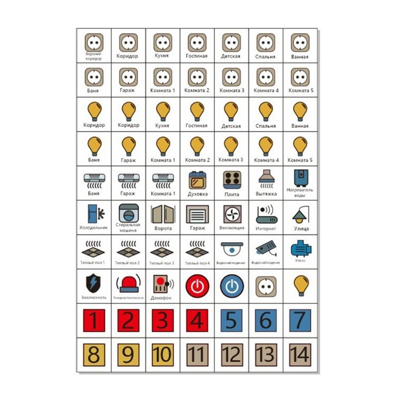 Adhesive Electrical Panel Stickers Labels Customizable For Precise Circuit Marking Electrical Panel Identification