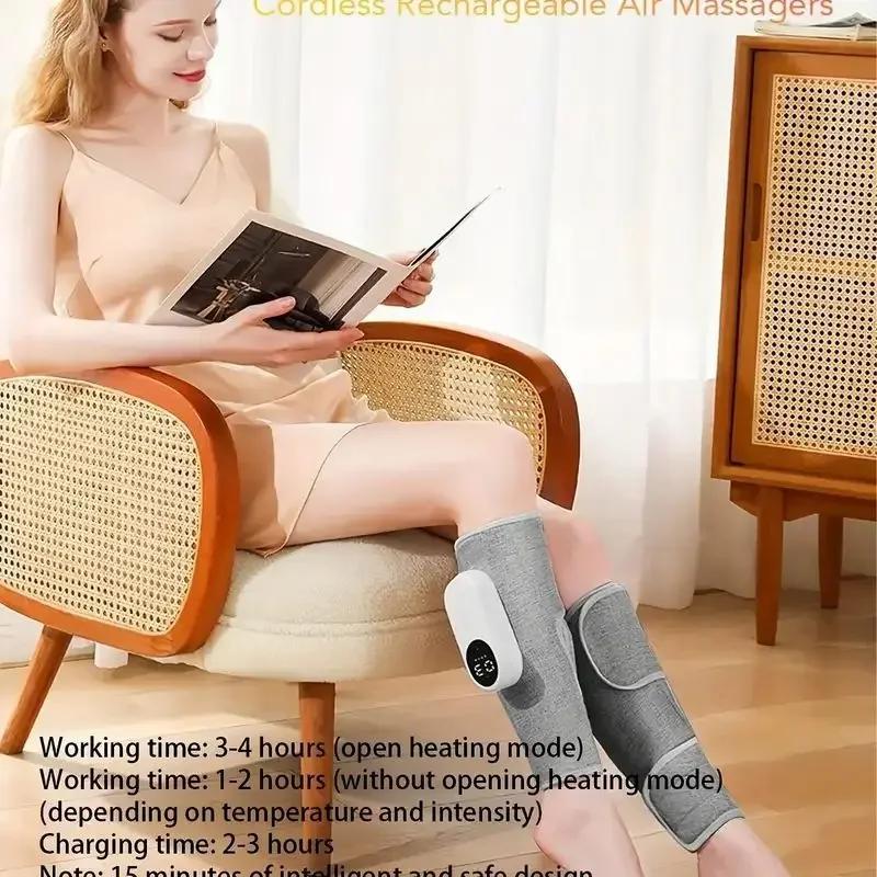 Electric Leg Massager Charging Calf Air Compression Massager with Three Massage Modes Thigh And Knee 360° All-Round Packag