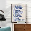 Ретро Современные правила Цитата Модный гостевой чек Подарок Настенное искусство Холст Картина Плакаты с абстрактным принтом для гостиной Комната в общежитии Домашний декор