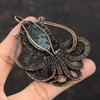 Azurite Malachite Pendant Copper Wire Wrapped Pendant Gemstone Handmade Pendant Copper Wire Wrap Jewelry Decent Octopus Pendant Gift For Him