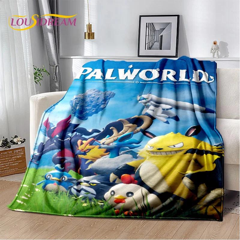 3D Мультяшное Игровое Одеяло Palworld, Мягкое Пледовое Одеяло для Дома, Спальни, Кровати, Дивана, Пикника, Путешествий, Офиса, Покрывало для Отдыха, Детское