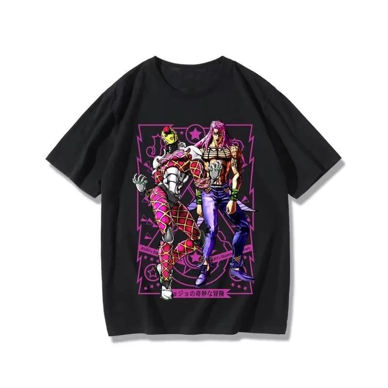 Jotaro Kujo Star Platinum Kira Yoshikage Printing Tops JoJos Bizarre Adventure Animation Derivatives TShirt High Street Tee