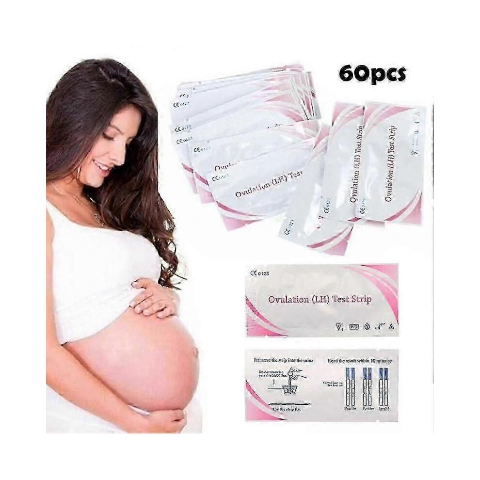 60pcs Lh Pregnancy Ovulation Test Strips Fertility Predictor Kit Accurate