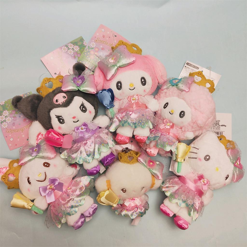 Плюшевая брелок-брелок Sanrio Heart Blossom Cat с хлопковым наполнителем для девочек и коллекционеров