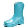 2025 Autumn and Winter New Rain Shoes Medium Tube Women's Non-slip Waterproof Chic Rubber Shoes Wear-resistant Work Go Out Versatile