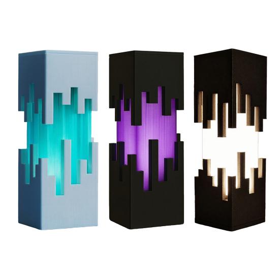 Futuristic Night Light 3D Printed Cyberpunk LED Desk Lamp with Remote Control Contemporary Decorative Bedside Lamp Gift for Cyberpunk Enthusiasts