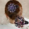 Hair Claws Durable Flexible Crystal Flower Dovetail Duckbill Pins Hairpins Rhinestone Hair Clip