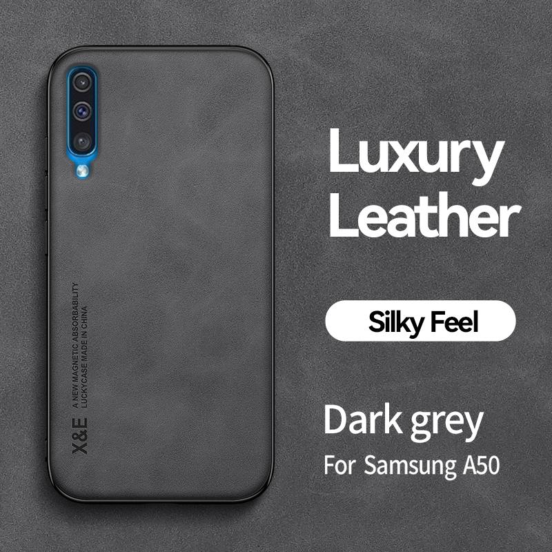 Для Samsung Galaxy A50 A70 чехол силиконовый противоударный чехол для телефона Samsung A30S A50S A 50 70 кожаный магнитный держатель задняя крышка