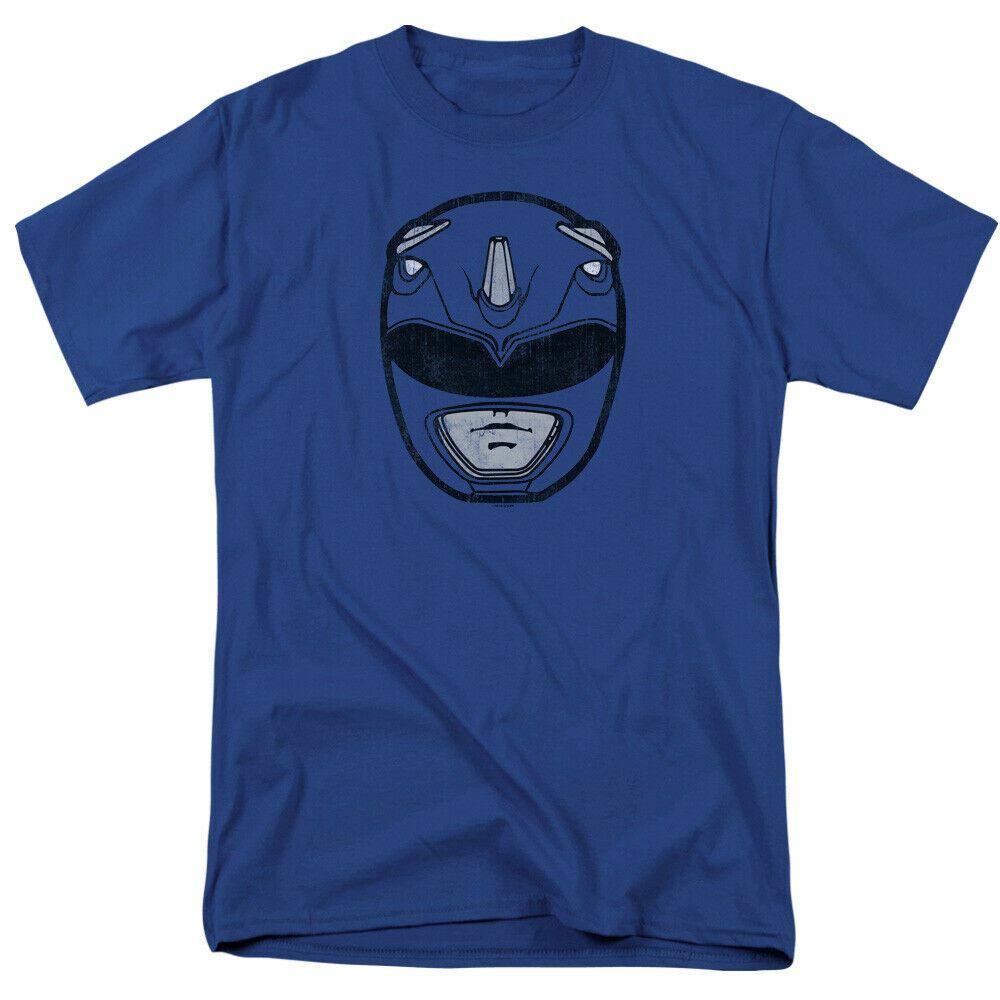 26 Mighty Morphin Power Rangers Blue Ranger Mask T Shirt Mens Licensed Royal Blue Unisex T-Shirt