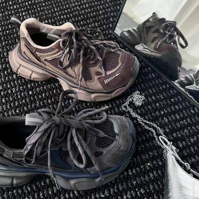 Модные женские массивные кроссовки Дышащие сетчатые туфли на платформе Спортивная обувь Женская мода На шнуровке Толстая подошва Повседневные Mujer 2025