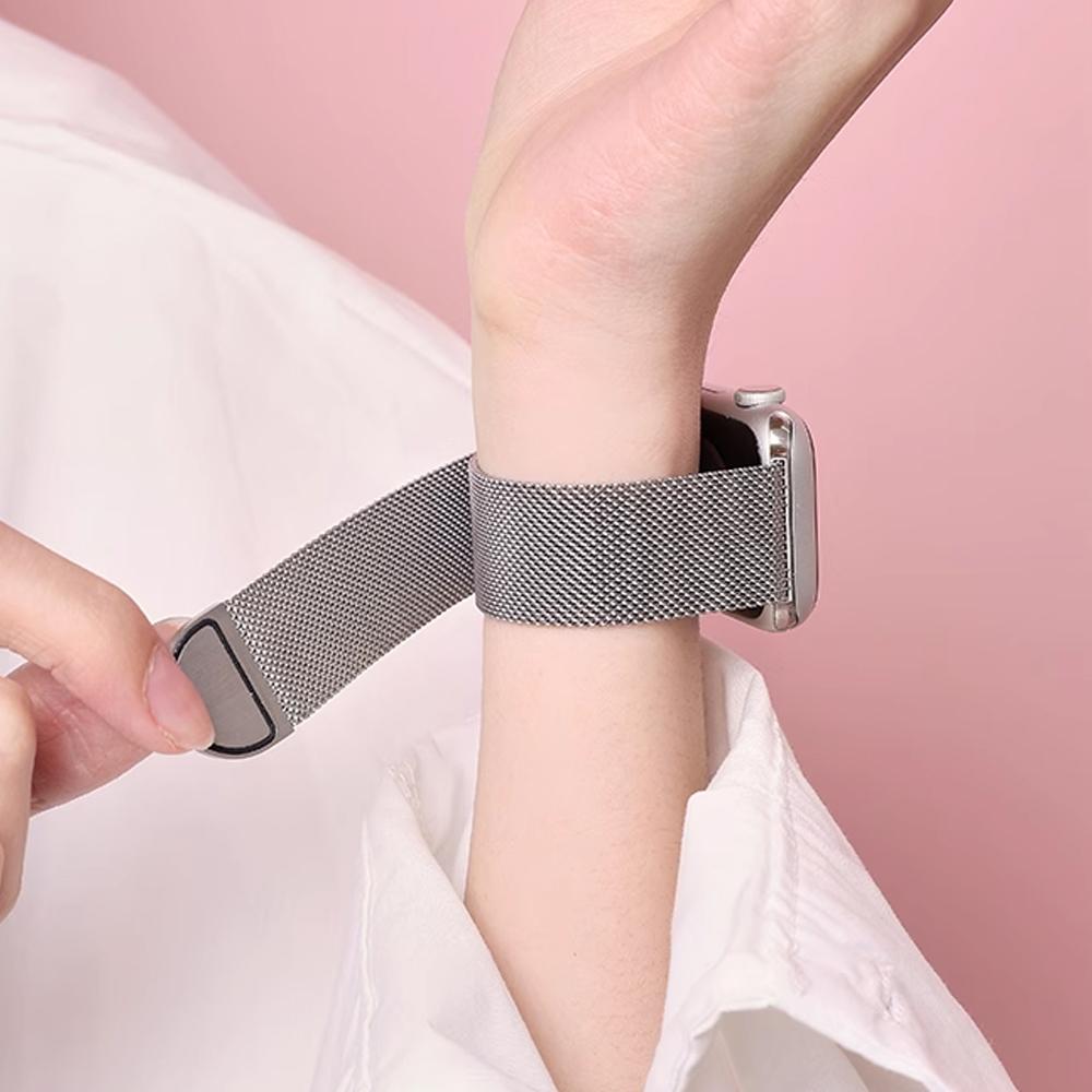 Milanese Strap For Apple Watch Ultra 2 49mm 46mm 45mm 44mm 40mm 42mm Metal Magnetic Bracelet For iWatch 10 9 8 7 6 5 4 3 SE band