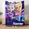 Custom Name Super Kitties Adventure Party Blanket For Couch Bed Plush Cozy Fuzzy Blanket Super Soft Warm Blankets For Fall And Winter 0916265