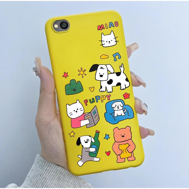 For Xiaomi Redmi Go M1903C3GG Case Fashion Colorful Design Soft Silicone Cover For Redmi Go 5.0" Bumper Matte Phone Case Coque