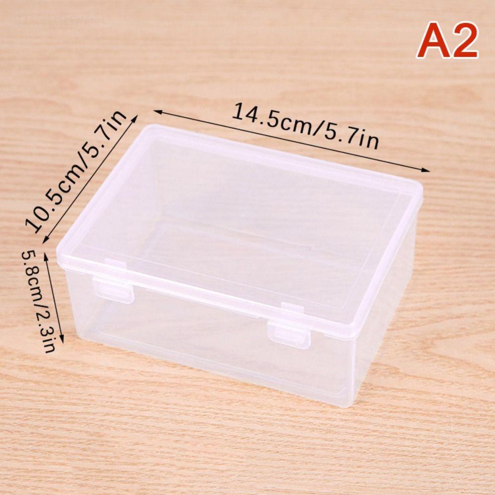 1Pcs Thickened Storage Box Transparent Plastic Case Flip Box  for Pill Jewelery Earrings Cosmetics