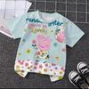 2026 Summer Girls boy Peppa Pig Peppa George T Shirt Cute Short Sleeve O Neck Tee Kids Summer Casual Tops Kids Women Men T-Shirt