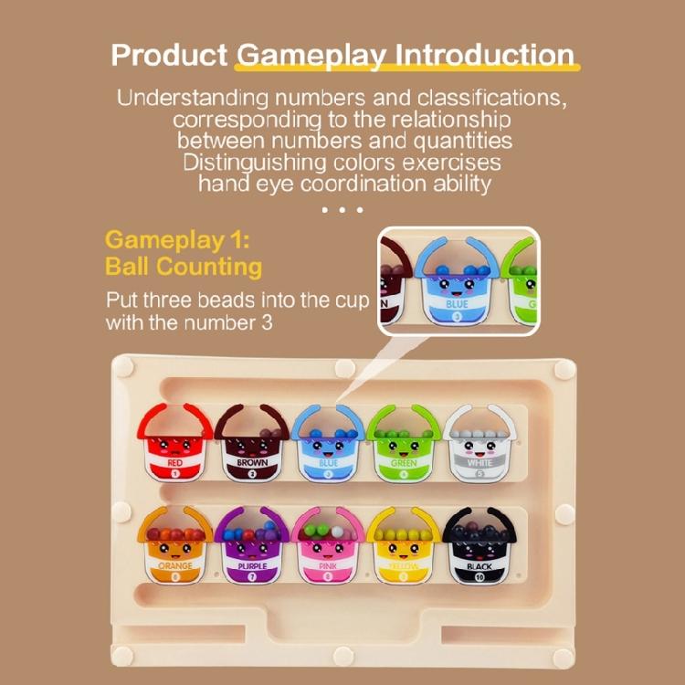 Обучающая головоломка для дошкольников, когнитивная игрушка, магнитный лабиринт с бусинами, игрушка для сортировки цветов для детей, сенсорное развитие