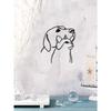 Fashion Metal Animal Wall Art Cat And Dog Line Drawing, Suitable For Thanksgiving And Christmas Decoration