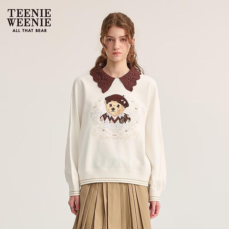 Teenie Weenie Women's Bear Polo Collar Sweatshirt