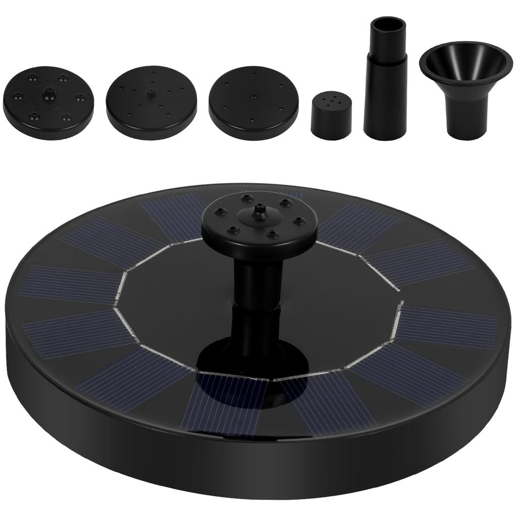 13/18см Солнечный насос для фонтана Плавающая солнечная панель Птичьи поилки Водный фонтан с 6 насадками Для декора сада, воды, бассейна, пруда