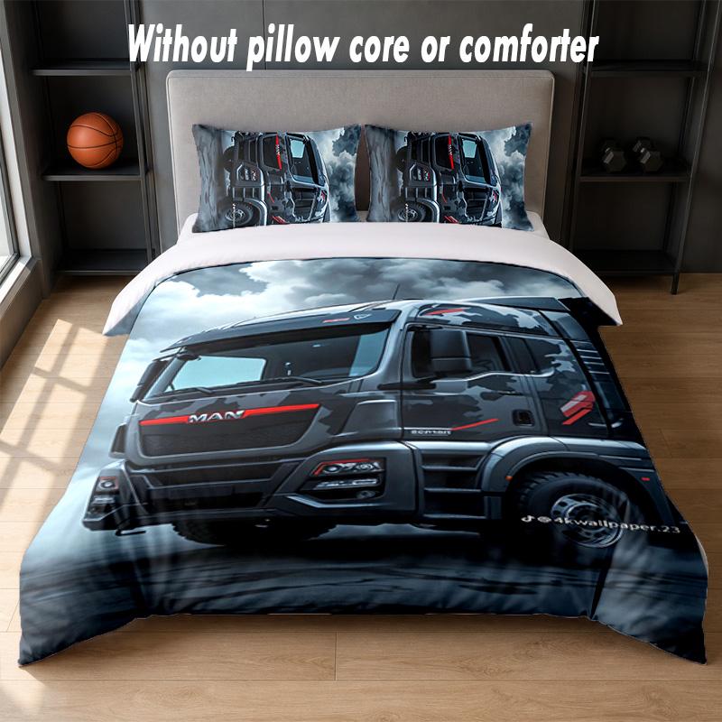 MAN Design Bed Bedding Set 1 Duvet Cover + 2 Pillowcases Soft Breathable Household Bed Linens