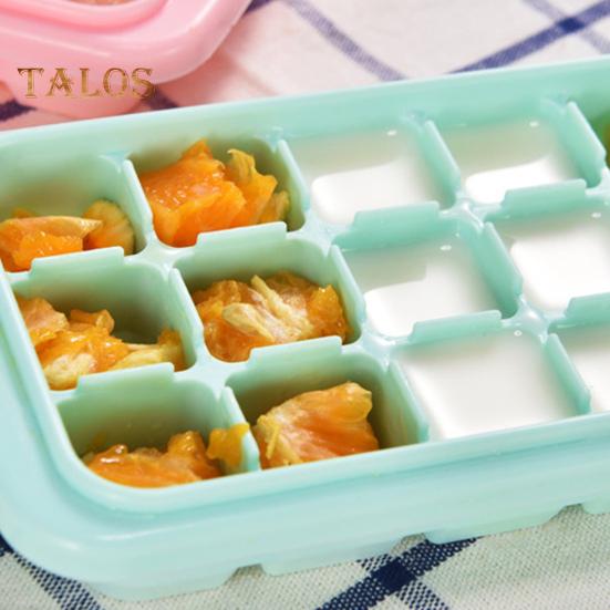 Ice Cube Mold with Cover DIY No Odor Convenient 24 Grids Easy Release Ice Cube Trays Kitchen Tool