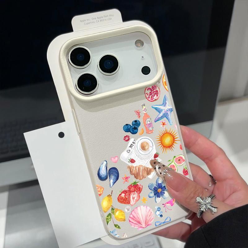 Модный Чехол В Морском Стиле С Рисунком Китов Для iPhone 17 16 Pro Max Роскошная Матовая Силиконовая Крышка С Текстурой Кожи Для iPhone 15 14 13 Pro Max 11 16e 17e