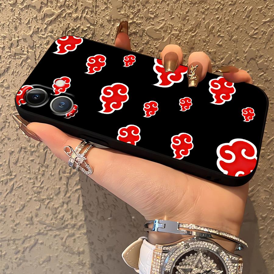 Мягкий задний чехол-бампер для iPhone 7 8 SE X XS XR 12 17Air 14 15 Plus 13 Mini 17 16 Pro Max 11 Акацуки Крутое Облако