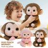 Peach Monkey Plush Toy Pillow Soft Cute Monkey Doll Doll Ornaments Holiday Gift