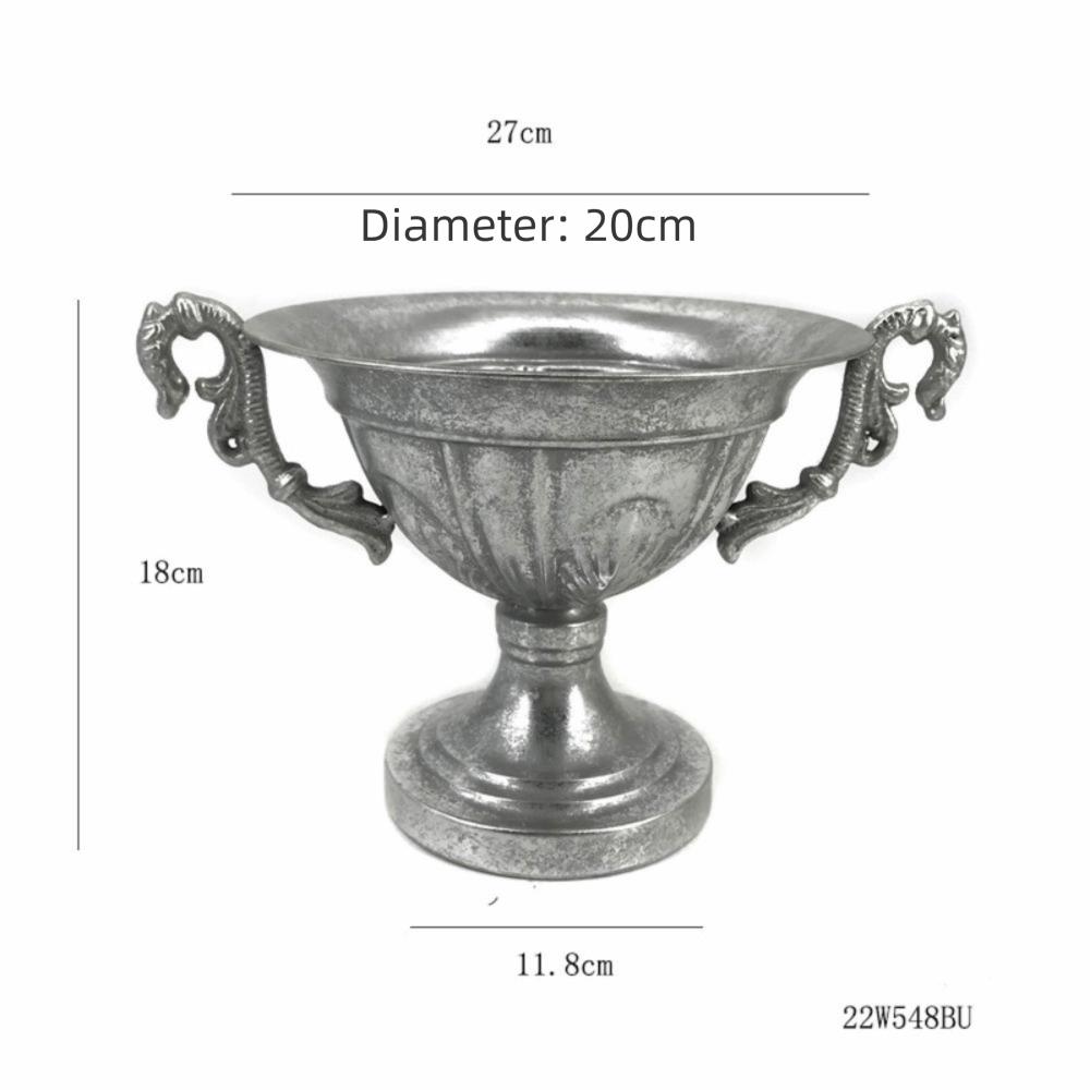 Classical European Flowerpot Silver Flower Planter New Iron Flower Vase Table Decor