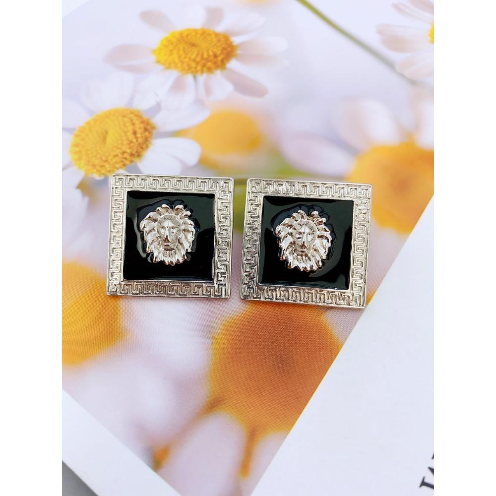 Женские серьги с преувеличенной головой льва, модные и качественные украшения из сплава