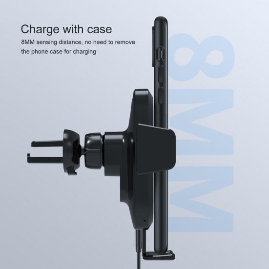 X11 Автомобильное беспроводное зарядное устройство Автоматическая быстрая зарядка Портативное 15 Вт Qi Автоматический умный сенсор Беспроводное зарядное устройство Держатель для телефона для автомобиля