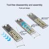M.2 Nvme Pcie Ngff Sata Protocol Case Clear Usb Type C 10Gbps Pci-E Transparent External Hard Disk Box Case For Laptop Phone