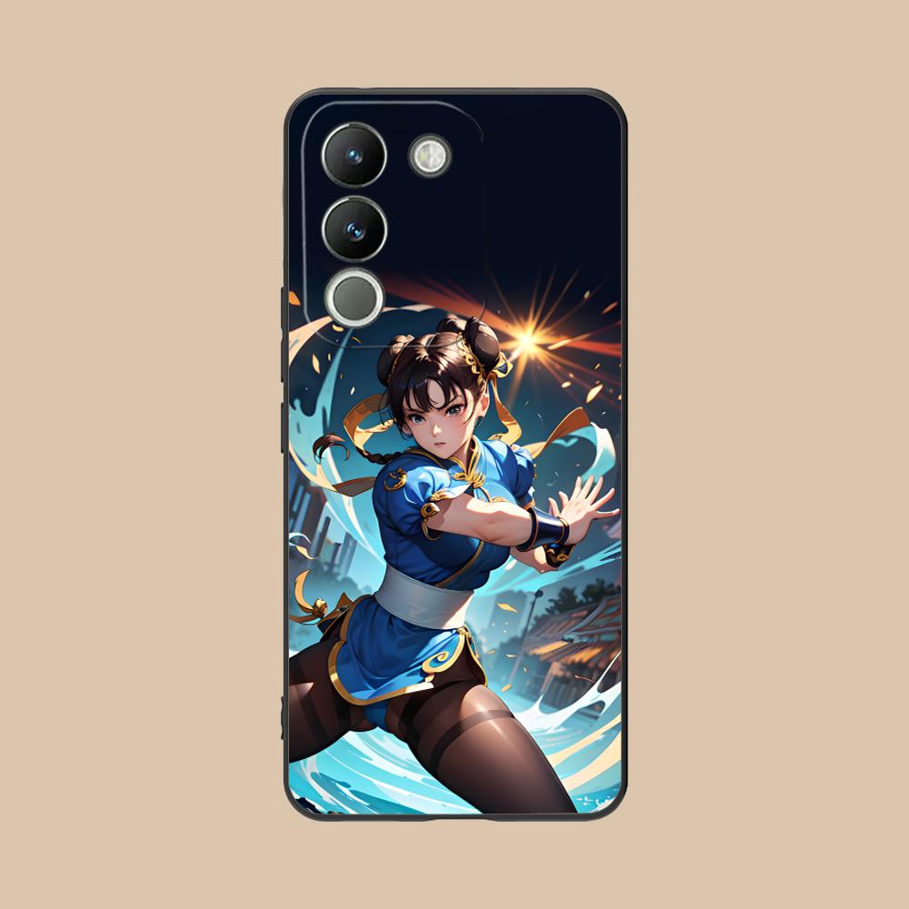 Чехол для телефона Street Fighter Chunli для VIVO V60 V50 V40 V30 V29 V27 V25 V23 Pro Lite 5G Красочная печать Красивый смартфон