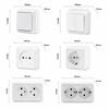 White Wall Switch Wall Surface Mount Power Socket Durable Surface Mount Switch