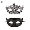 Маскарадный чехол для лица, ажурный, из железа, блестящий, со стразами, ретро, великолепный реквизит для косплея, металлический венецианский костюм для вечеринки, черный, комплект из получехла для лица