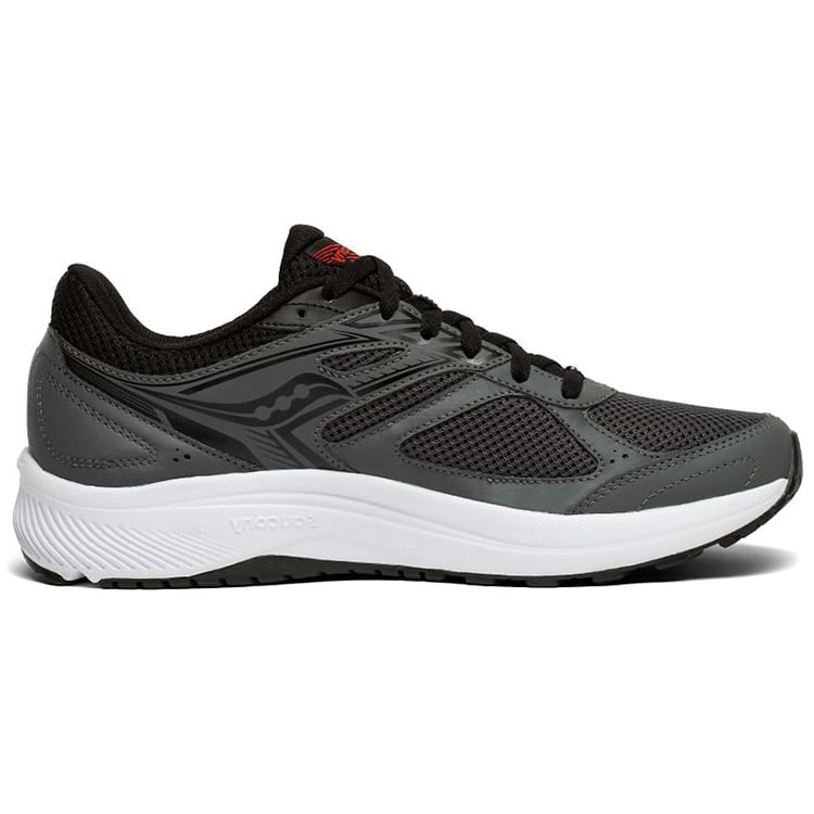 SAUCONY Cohesion 14 Сетчатая Амортизация Нескользящая Износостойкая Низкие Беговые Кроссовки Мужские Серый Черный Стандартные M S20628-7(M )