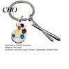 Keychain For Painters 2PCS Palette with Metal Chain Buckle Keyring Easy Carry Durable Alloy Portable Art Artistic Shape Key Holder for Lovers