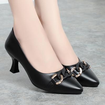 Французские ретро женские туфли с острым носком на высоком каблуке весна-осень новые туфли на шпильке с неглубокой горловиной женские туфли темперамент